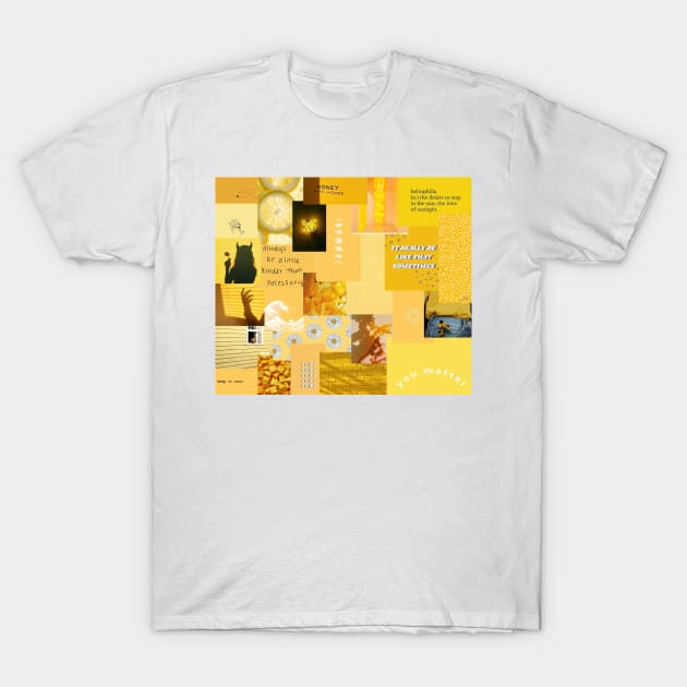 yellow aesthetic collage T-Shirt by morgananjos